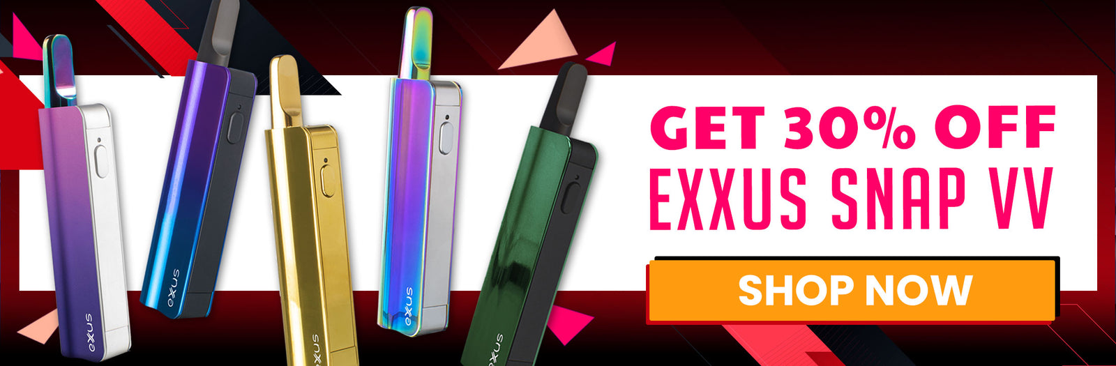 Black Friday Sale - Get 30% off Exxus Snap VV on Got Vape Wholesale