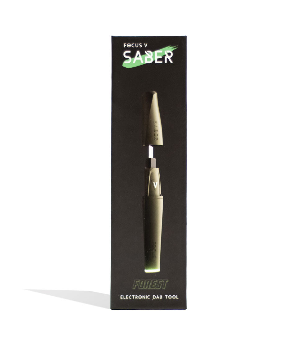 Forest Green Focus V Saber Hot Knife Packaging Front View on White Background