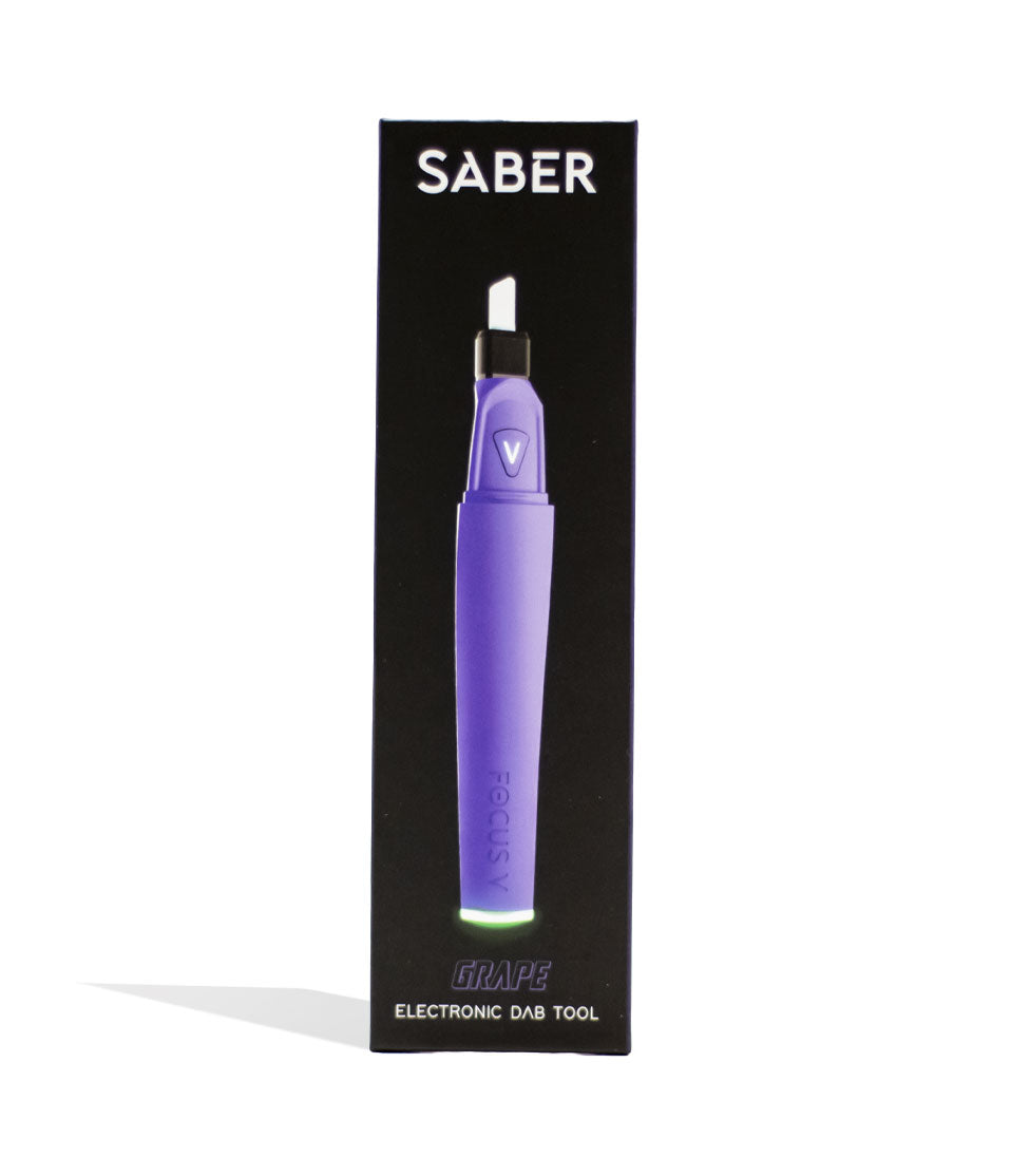Grape Focus V Saber Hot Knife Packaging Front View on White Background