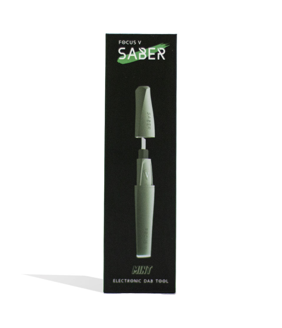 Mint Focus V Saber Hot Knife Packaging Front View on White Background