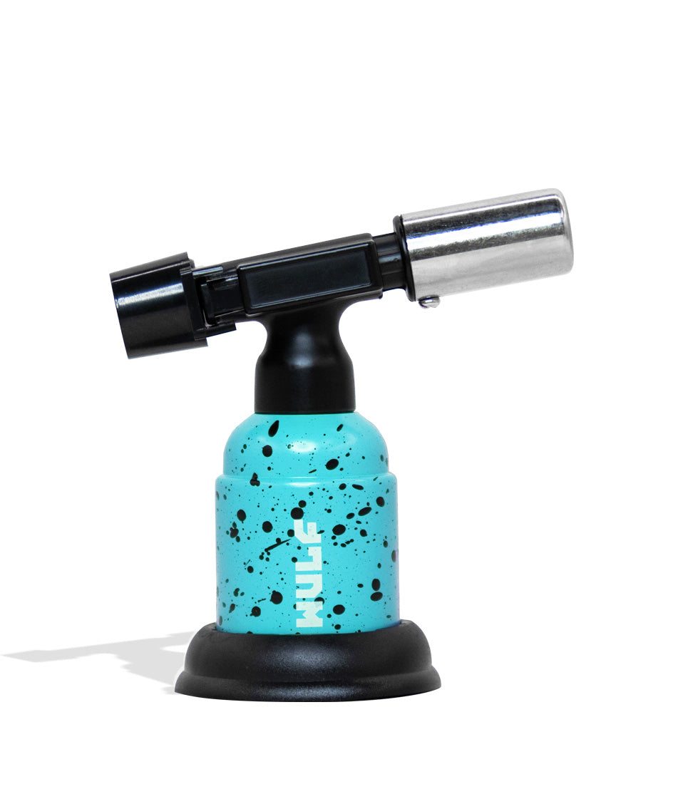 Teal Black Spatter Wulf Mods Blast Butane Torch 9pk on white background