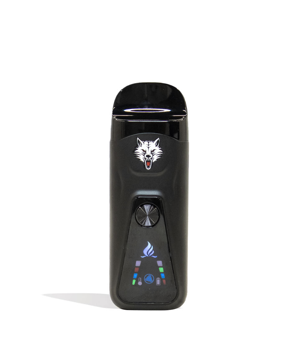 Black Wulf Mods Flex Dual Use Concentrate and Dry Herb Vaporizer Packaging Front View on White Background