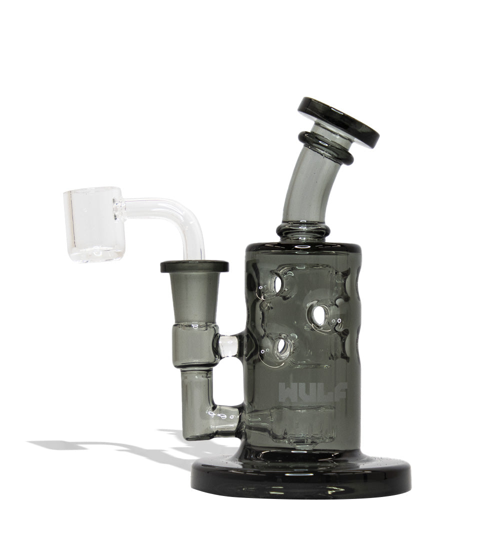 Smoke Wulf Mods Shift 14mm Dab Rig with Quartz Banger Front View on White Background