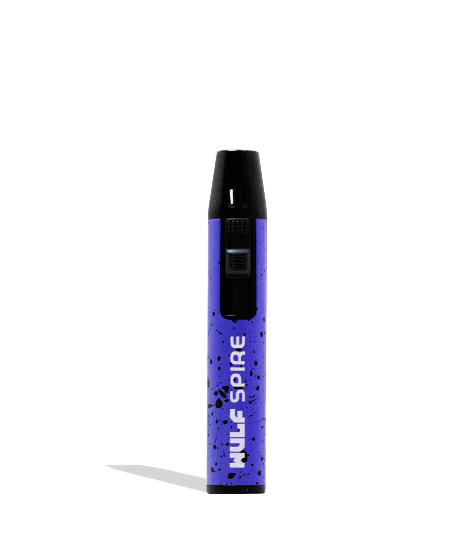 Purple Black Spatter Wulf Mods Spire Pen Torch 9pk Front View on White Background