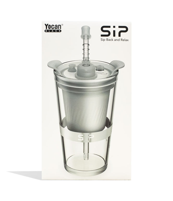Silver Yocan Black SIP Concentrate Vaporizer Packaging Front View on White Background