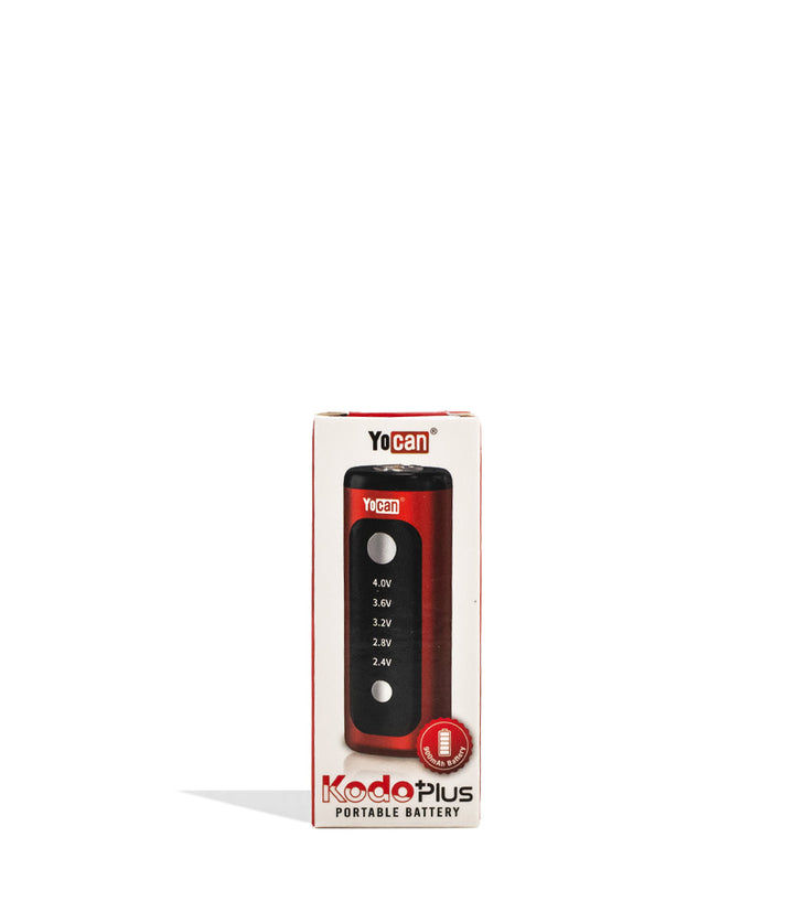 Red Yocan Kodo Plus Cartridge Battery 12pk Packaging Front View on White Background