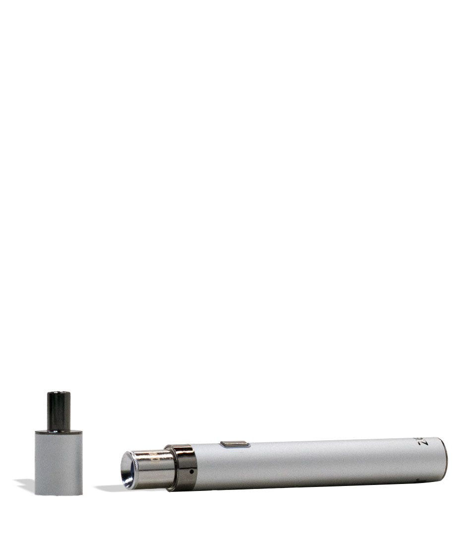 Silver Yocan Zen Wax Vaporizer Down View on White Background