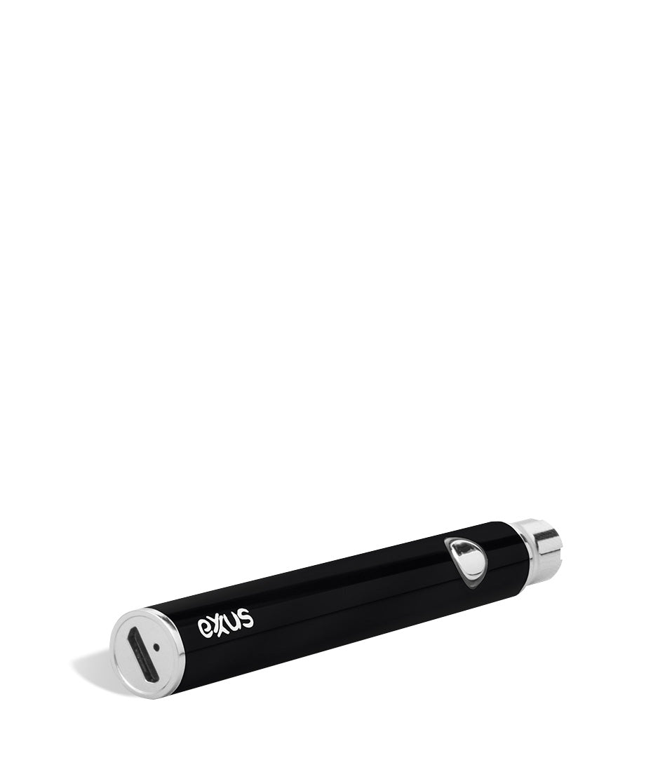 Black bottom view Exxus Vape Plus VV Cartridge Vaporizer on white background