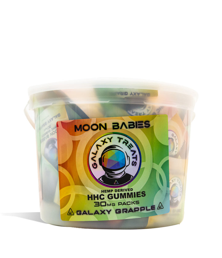 Galaxy Grapple Galaxy Treats 50mg HHC Gummies 100pk on white studio background