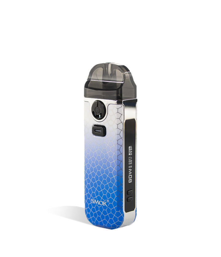 Blue Grey Armor side view SMOK Nord 4 80w Pod Starter Kit on white background