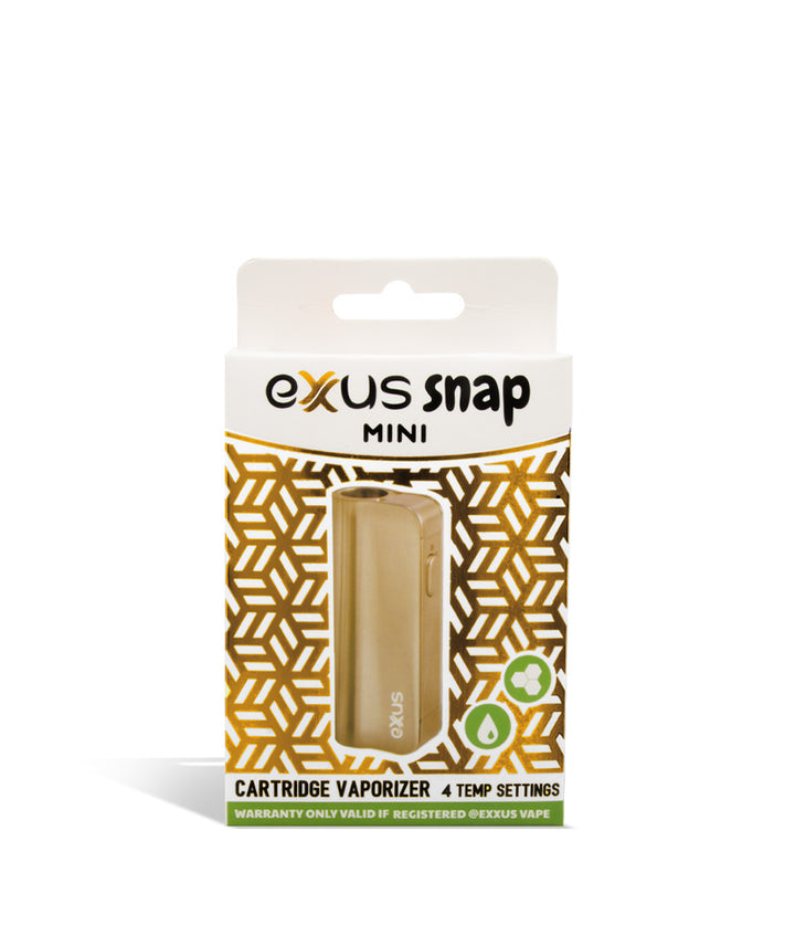 Gold single pack Exxus Vape Snap VV Mini Concentrate Vaporizer 12pk on white background