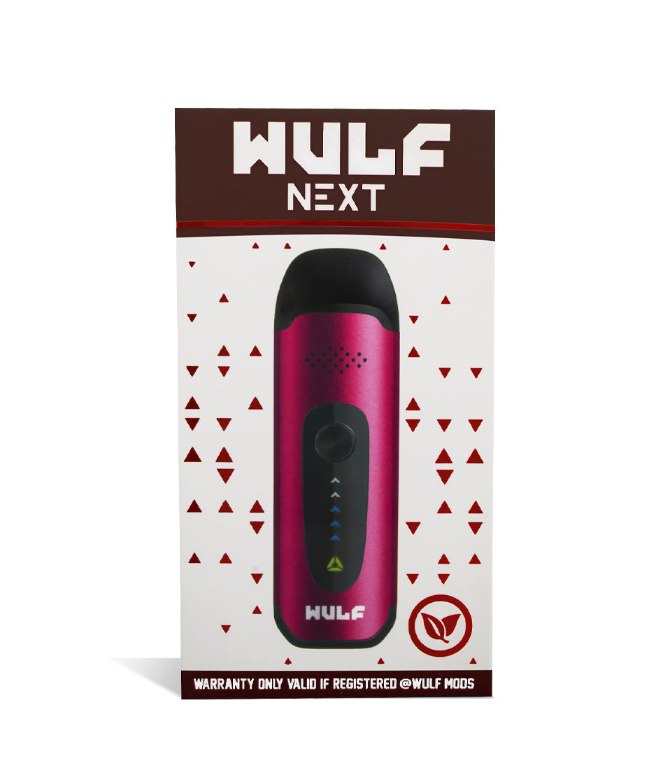 Red Box Wulf Mods Next Vaporizer on white studio background