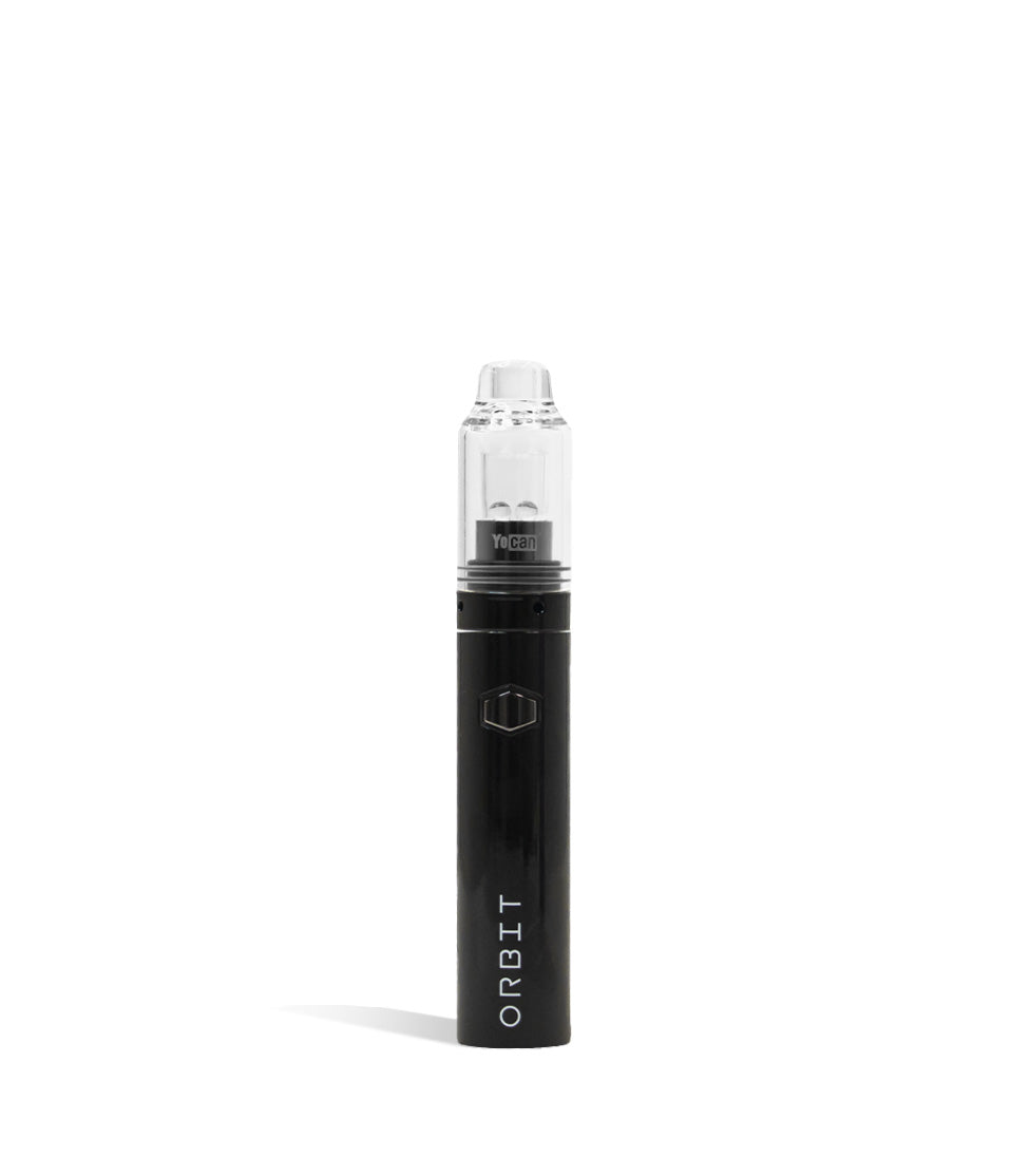 Black Yocan Orbit Concentrate Vaporizer on white studio background